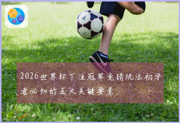 2026世界杯下注冠军竞猜玩法初学者必知的五大关键要素